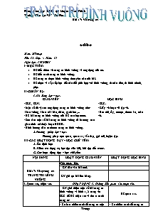 Giáo án lớp 4 môn Mĩ thuật - Tuần 17 - Tiết 17 - Bài 17: Vẽ trang trí: Trang trí hình vuông