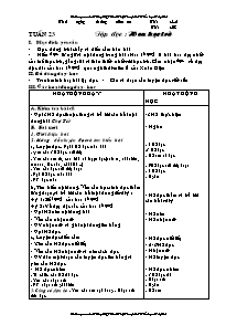 Giáo án lớp 4 môn Tập đọc - Tuần 23 - Hoa học trò