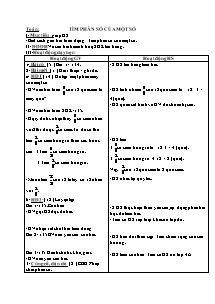 Giáo án lớp 4 môn Toán: Tìm phân số của một số