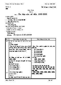 Giáo án lớp 4 môn Toán - Tuần 1: Tiết 1: Ôn tập các số đến 100 000