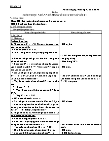 Giáo án lớp 4 môn Toán - Tuần 13: Giới thiệu nhân nhẩm số có hai chữ số với 11 (tiếp)