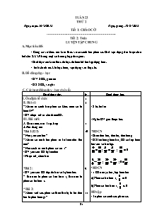 Giáo án lớp 4 môn Toán - Tuần 23 - Tiết 2: Luyện tập chung