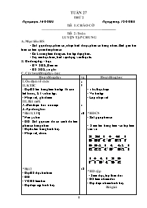 Giáo án lớp 4 môn Toán - Tuần 27 - Tiết 2: Luyện tập chung