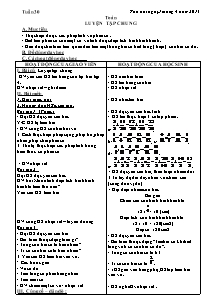 Giáo án lớp 4 môn Toán - Tuần 30: Luyện tập chung