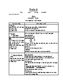 Giáo án lớp 4 môn Toán: Tuần 8: Luyện tập (tiếp theo)