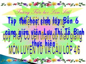 Giáo án lớp 4 Tính từ (tiếp theo)