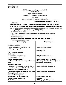 Giáo án lớp 4 Tuần 12 - môn Tập đọc: 