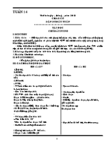 Giáo án lớp 4 Tuần 14 - môn Tập đọc: Chú đất nung (Tiết 7)