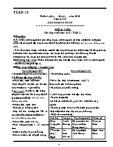 Giáo án lớp 4 Tuần 18 - môn Tiếng Việt: Ôn tập cuối học kì 1 ( tiết 1)
