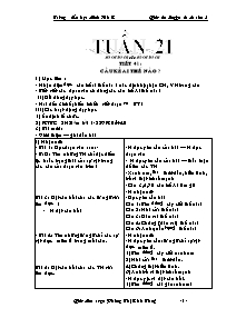 Giáo án lớp 4 Tuần 21 - Tiết 41: Câu kẻ ai thế nào