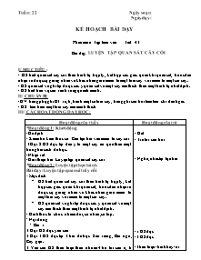 Giáo án lớp 4 Tuần 22 - Tiết 43 - Môn Tập làm văn: Luyện tập quan sát cây cối