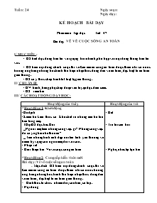 Giáo án lớp 4 Tuần 24 - Tiết 47 - Môn Tập đọc: Vẽ về cuộc sống an toàn