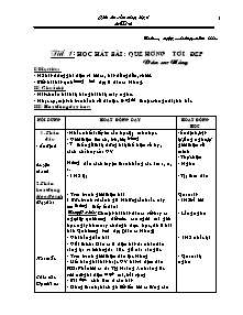 Giáo án lớp 5 môn Âm nhạc - Tiết 1: Học hát bài : Quê hương tươi đẹp