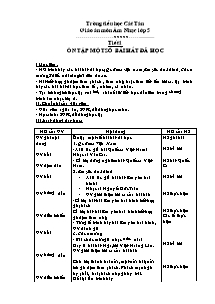 Giáo án lớp 5 môn Âm nhạc - Tiết 1: Ôn tập một số bài hát đã học (tiết 11)