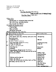 Giáo án lớp 5 môn Âm nhạc - Tiết 20: Ôn tập bài hát: Hát mừng (Tiếp)