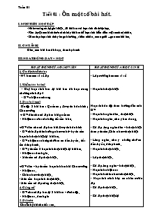 Giáo án lớp 5 môn Âm nhạc - Tuần 1:  Tiết 01 : Ôn một số bài hát