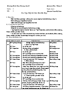 Giáo án lớp 5 môn Âm nhạc - Tuần 1 - Tiết 1: Ôn tập một số bài hát đã học (Tiết 26)