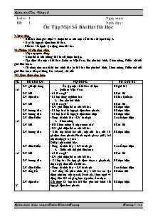 Giáo án lớp 5 môn Âm nhạc - Tuần 1: Tiết 1: Ôn tập một số bài hát đã học (Tiết 25)