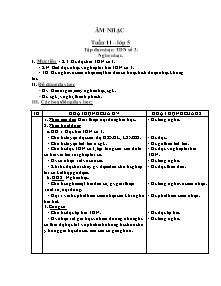 Giáo án lớp 5 môn Âm nhạc - Tuần 11:  Tập đọc nhạc: Tập đọc nhạc  số 3. Nghe nhạc