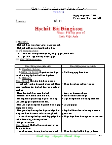 Giáo án lớp 5 môn Âm nhạc - Tuần 11:  Tiết 11: Học hát: Bài Đàn gà con