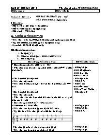 Giáo án lớp 5 môn Âm nhạc - Tuần 13 - Tiết 13 : Ôn tập bài hát: Ước mơ tập đọc nhạc: Tập đọc nhạc số 4