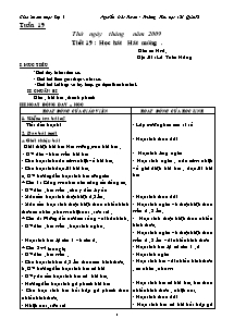 Giáo án lớp 5 môn Âm nhạc - Tuần 19 - Tiết 19 : Học hát Hát mừng