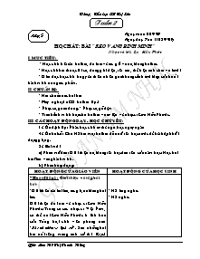 Giáo án lớp 5 môn Âm nhạc - Tuần 2 - Học hát: Bài “reo vang bình minh”