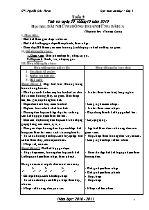 Giáo án lớp 5 môn Âm nhạc - Tuần 9: Học hát: Bài những bông hoa những bài ca