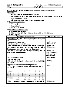 Giáo án lớp 5 môn Âm nhạc - Tuần 9 - Tiết 9: Học hát bài : Những bông hoa những bài ca (tiếp)