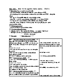 Giáo án lớp 5 môn Đạo đức - Bảo vệ tài nguyên thiên nhiên (Tiết 1)