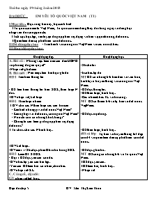 Giáo án lớp 5 môn Đạo đức - Em yêu tổ quốc Việt Nam (Tiếp)