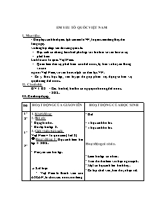 Giáo án lớp 5 môn Đạo đức - Em yêu tổ quốc Việt Nam