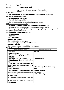 Giáo án lớp 5 môn Đạo đức - Tuần 1 - Bài 1: Em là học sinh lớp 5 (tiết 1)