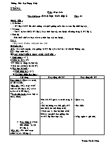 Giáo án lớp 5 môn Đạo đức - Tuần 1 - Tiết 1: Em là học sinh lớp 5 (Tiết 8)