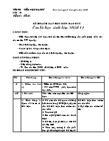 Giáo án lớp 5 môn Đạo đức - Tuần 1 - Tiết 1: Em là học sinh lớp 5 (tiết 01)