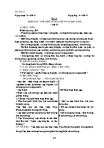 Giáo án lớp 5 môn Đạo đức - Tuần 17: Bài 8: Hợp tác với những người xung quanh (tiết 02)