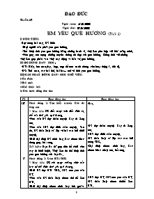 Giáo án lớp 5 môn Đạo đức - Tuần 19 - Em yêu quê hương (tiết 01)