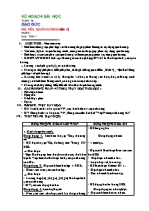 Giáo án lớp 5 môn Đạo đức - Tuần 19: Em yêu quê hương (tiết 1)