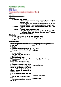 Giáo án lớp 5 môn Đạo đức - Tuần 21: Tham gia xây dựng quê hương ( tiết 1)