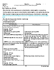 Giáo án lớp 5 môn Đạo đức - Tuần 21 - Tiết 21: Uỷ ban nhân dân xã, (phường) em (Tiếp theo)