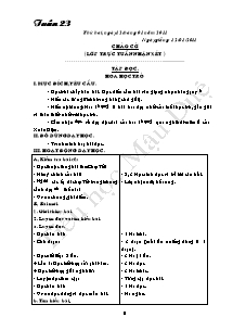 Giáo án lớp 5 môn Tập đọc: Tuần 23: Hoa học trò