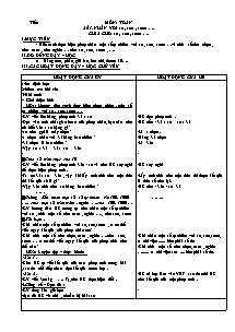 Giáo án lớp 5 môn Toán - Tuần 11: Nhân với 10 , 100 , 1000 chia cho 10 , 100 , 1000