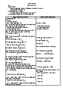 Giáo án lớp 5 môn Toán - Tuần 20: Phân số