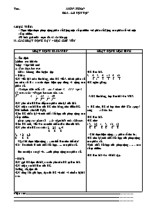 Giáo án lớp 5 môn Toán - Tuần 24: Luyện tập (Tiếp)