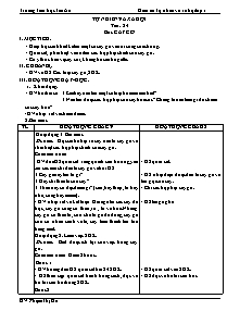 Giáo án lớp 5 môn Tự nhiên và xã hội - Tiết 24: Bài: Cây gỗ