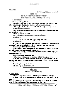 Giáo án Lịch sử - Tuần 20: Ôn tập: Chín năm kháng chiến bảo vệ độc lập dân tộc (1945 - 1954)