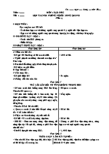 Giáo án lớp 5 môn Đạo đức - Tuần 15: Hợp tác với những người xung quanh (tiết 1)