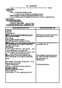 Giáo án lớp 5 môn Đạo đức - Tuần 27:  Tiết 2: Tích cực tham gia các hoạt động nhân đạo (Tiết 2)