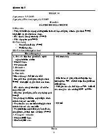 Giáo án lớp 5 môn Đạo đức - Tuần 34: Dành cho địa phương