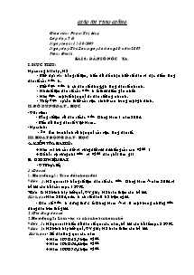 Giáo án lớp 5 môn Địa lí - Bài 8: Dân số nước ta